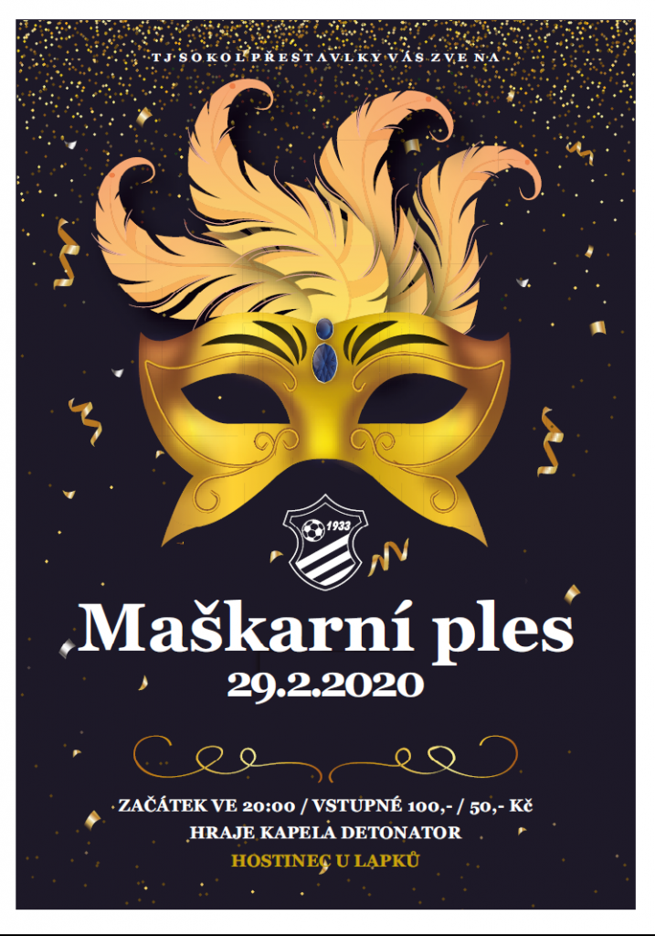 plakát maškarní ples