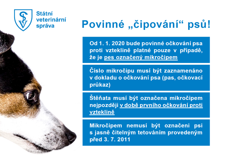 Leták Státní veterinární správy